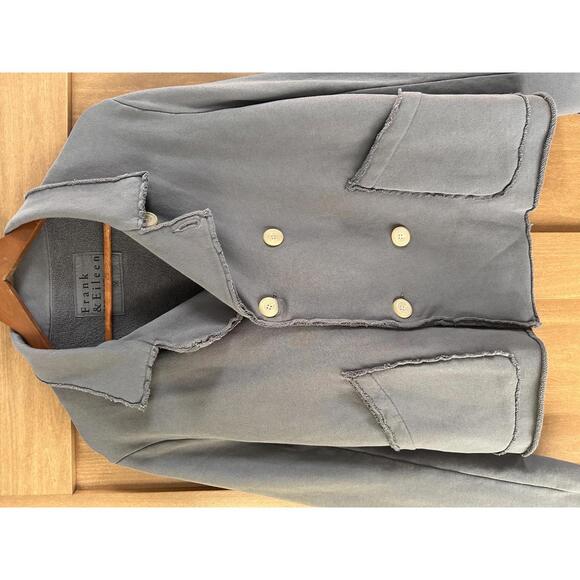 Frank & Eileen Mini Belfast Crop Knit Peacoat In Elephant Women’s size Medium - Picture 4 of 15